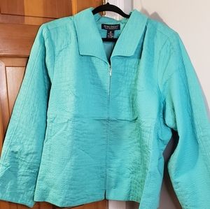 Dialogue NWT Crocodile Jaquard Women's Plus Size Jacket